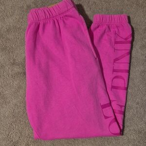 PINK Victoria's Secret Bold Pink Joggers